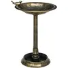 Image de Bain d'oiseaux abreuvoir pour oiseaux jardinière 3 en 1 dim. Ø 50 x 72H cm PP bronze antique