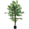 Image de Arbre artificiel plante artificiel ficus hauteur 1,5 m tronc branches liane lichen feuilles grand réalisme pot inclus