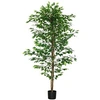 Image de Arbre artificiel plante artificiel ficus hauteur 1,8 m tronc branches liane lichen feuilles grand réalisme pot inclus