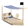 Image de Bac à sable bateau de pirate en bois avec jeu de cuisine et 6 accessoires