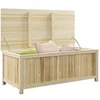 Image de Coffre de rangement extérieur 172L avec vérins - dim. 120L x 55l x 45H cm - bois de sapin