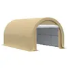 Image de Tente garage carport dim. 5L x 3l x 2,4H m acier galvanisé robuste PE haute densité 190 g/m² imperméable anti-UV beige