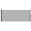 Image de Store latéral brise-vue paravent rétractable de jardin dim. 4L x 1,80H m alu. polyester haute densité gris