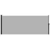 Image de Store latéral brise-vue paravent rétractable de jardin dim. 4L x 1,60H m alu. polyester haute densité 180 g/m² gris
