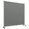 Image de Panneau brise-vue paravent extérieur sur roulettes - autoportant - dim. 183L x 30l x 181H cm - gris