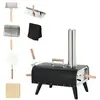 Image de Four à pizza extérieur feu de bois - pelle à pizza, pierre réfractaire Ø 30 cm inclus