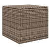 Image de Coffre de jardin dim. 75L x 75l x 70H cm vérin pneumatique doublure intérieure résine tressée aspect rotin taupe