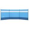 Image de Paravent brise-vue camping plage portable pliable avec sac de transport et poteaux acier dim. 440L x 140H cm bleu