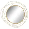 Image de Miroir rond design moderne Ø 65 cm métal filaire doré