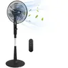 Image de Ventilateur oscillant réglable sur pied 40W 3 modes 28 vitesses timer fonction anti-moustique télécommande noir