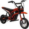 Image de Moto cross électrique dirt bike enfant 350W 12V 2 vitesses 8-16 Km/h rouge noir
