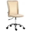 Image de Chaise de bureau ergonomique hauteur réglable piètement chromé pivotant 360° revêtement maille beige