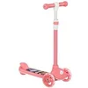 Image de Trottinette pour enfants trottinette 3 roues lumineuses LED hauteur guidon réglable frein à friction arrière rose