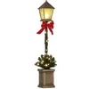 Image de Lampadaire de Noël LED H.1,2 m style réverbère - décoration incluse - aspect bronze antique