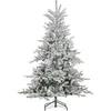 Image de Sapin de Noël artificiel LED H.180 cm - sapin de Noël enneigé - 1321 branches 300 LED blanc chaud