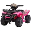 Image de Buggy électrique enfant quad électrique pour enfant de 18 à 36 mois effet lumineux 6 V 2 Km/h max. métal PP rose
