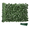 Image de Haie Artificielle Brise-Vue décoration Rouleau 3L x 1H m Feuillage hêtre réaliste Anti-UV, feuilles en soie, Vert foncé