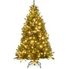 Image de Sapin de Noël artificiel LED H.180 cm - 872 branches - blanc chaud vert