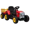 Image de Tracteur électrique enfant avec remorque - effets sonores lumineux - télécommande - 3-6 Km/h - rouge