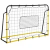 Image de Filet de rebond de football - rebondisseur de football angle réglable - dim. 184L x 123H cm - jaune noir
