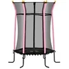 Image de Trampoline enfant dia. 1,63 x 1,9H m filet de sécurité porte zippée 6 poteaux rembourrés inclus charge max. 50 Kg rose noir