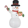 Image de Bonhomme de neige gonflable de Noël de 180 cm avec lumières LED, matériel fixation et souffleur, décoration de Noël pour l'intérieur et l'extérieur