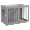 Image de Cage chien intérieure niche pour chien 2 portes verrouillables 80 x 50 x 56,5 cm gris