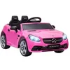 Image de Voiture véhicule électrique enfant 6 V 5 Km/h max. télécommande effets sonores + lumineux Mercedes SLC 300 rose