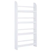 Image de Bibliothèque murale 4 étagères avec barres supports - 59 x 12 x 113 cm - MDF bois blanc