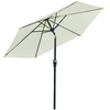 Image de Parasol hexagonal inclinable dim. Ø 2,3 x 2,16H m métal polyester haute densité crème