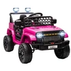 Image de Voiture électrique enfant 4x4 12V 2 moteurs - 3-5Km/h - port USB effets sonores lumineux télécommande - rose