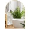 Image de Miroir mural arqué 50 x 70 cm haute définition cadre alliage aluminium doré