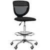 Image de Chaise de bureau haute ergonomique - chaise de travail surélevée - assise haute réglable H.68-88 cm - noir