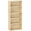 Image de Etagère cube colonne - bibliothèque - rangement 5 compartiments - dim. 60 x 24 x 133 cm - effet bois naturel