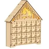 Image de Calendrier de l'Avent en bois décoration de crèche de Noël - 24 tiroirs - naturel