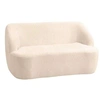 Image de Canape dangle droit fixe GENERIQUE cosy 2 places en tissu bouclette beige