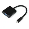 Image de Adaptateur Micro HDMI M vers VGA F Noir