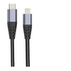 Image de MUVIT Tiger - Câble Lightning - 24 pin USB-C mâle pour Lightning mâle - 1.2 m - gris - Prise en charge de Power Delivery