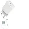 Image de Pack Chargeur Secteur 12W avec Câble USB-A USB-C 1m Charge Rapide Blanc
