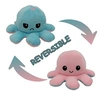 Image de Peluche poulpe réversible double face 20 cm -rose + bleu clair