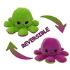 Image de Peluche poulpe réversible double face 20 cm -violet + vert