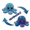 Image de Peluche poulpe réversible double face 20 cm -paillettes bleu + pois bleu