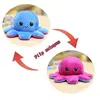 Image de Peluche poulpe réversible double face 30 cm -bleu + violet
