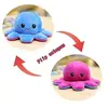 Image de Peluche poulpe réversible double face 40 cm -bleu + violet