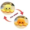 Image de Peluche poulpe réversible double face 40 cm -orange + jaune