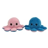 Image de Peluche poulpe réversible double face 20 cm -rose + bleu