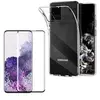Image de Coque pour Samsung Galaxy S20 ULTRA + Verre Trempe Bord Noir - Protection Silicone Souple Ultra Mince Film Vitre Protection Ecran []