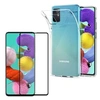 Image de Coque pour Samsung Galaxy A51 + Verre Trempe Bord Noir - Protection Silicone Souple Ultra Mince Film Vitre Protection Ecran []