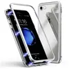 Image de Coque pour iPhone SE 2020 / iPhone SE 2022 - Coque Magnétique Argent Housse Etui 360 Intégral Full Protection Métal Film Vitre Ecran Ultra Résistant