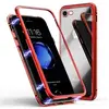 Image de Coque pour iPhone SE 2020 / iPhone SE 2022 - Coque Magnétique Rouge - Housse Etui 360 Intégral Full Protection Métal Film Vitre Ecran Ultra
